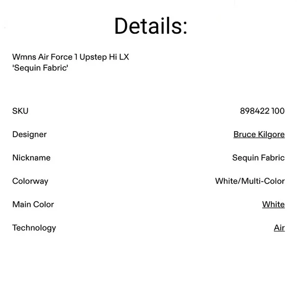 🤩 NIKE Air Force 1 Upstep Hi LX 'Sequin Fabric’ 9.5 US Women’s- LIMITED EDITION🤩 - Picture 12 of 13